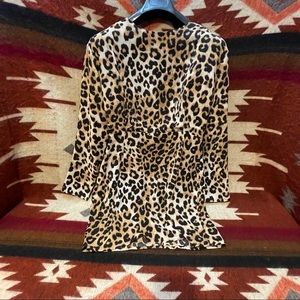 Dress Forum L/S Open Back Leopard Dress